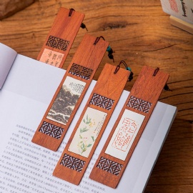 Customized Engraved Logo Wooden Bookmark